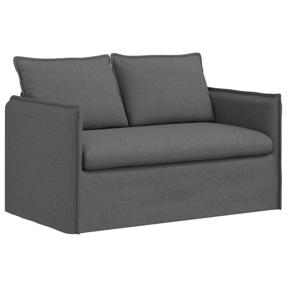 vidaXL Καναπές Σκούρο Γκρι 136 x 82 x 85 εκ ύφασμα