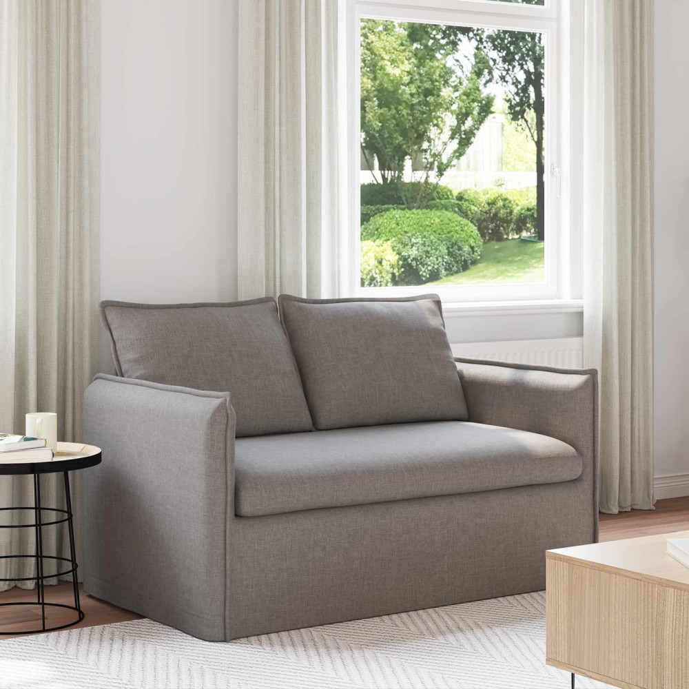 vidaXL Καναπές Taupe 136 x 82 x 85 εκ ύφασμα