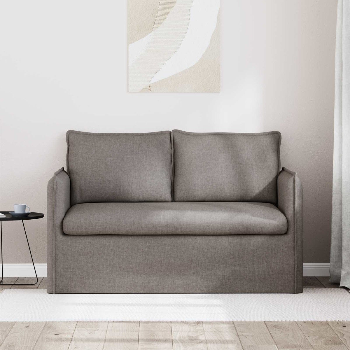 vidaXL Καναπές Taupe 136 x 82 x 85 εκ ύφασμα