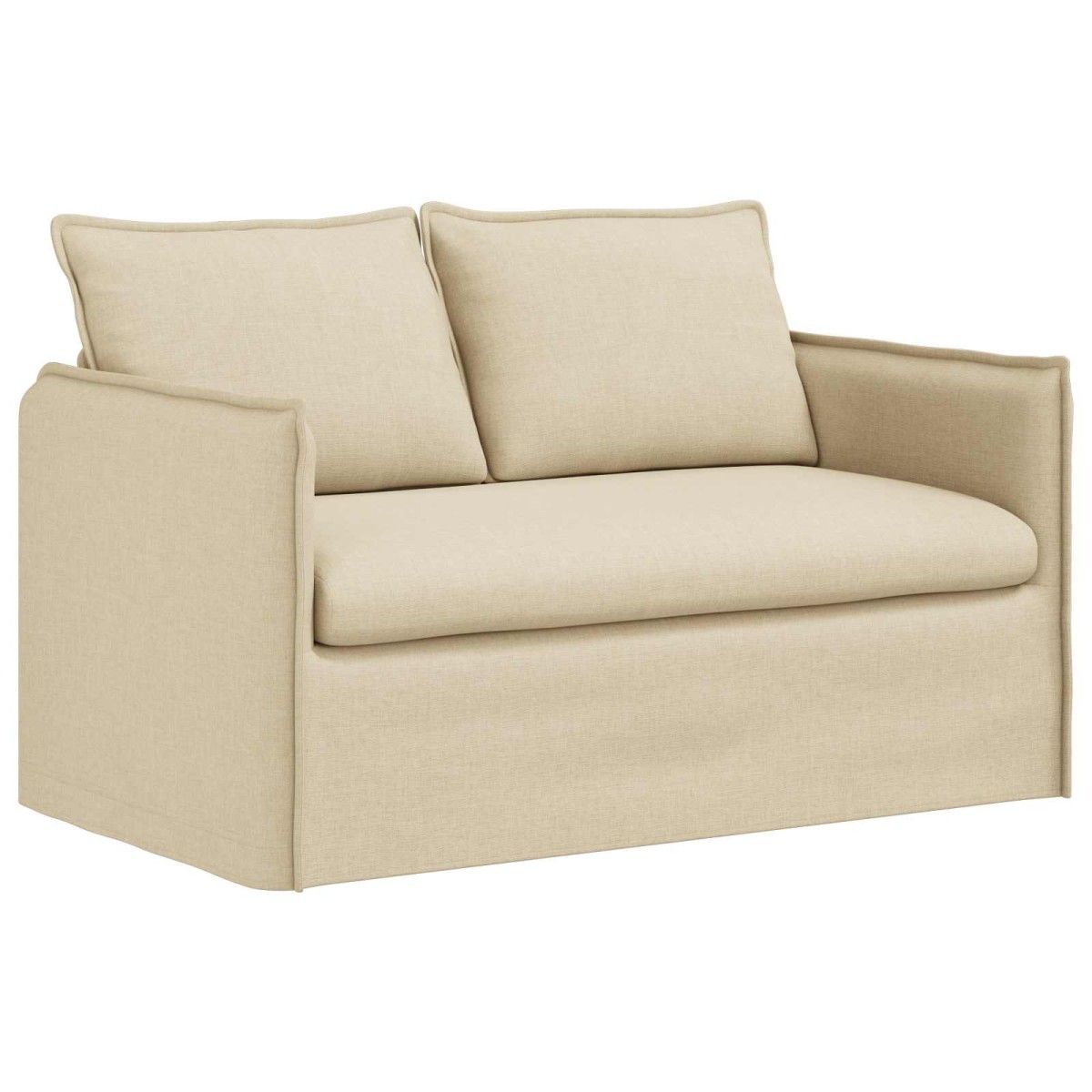 vidaXL Καναπές Κρεμ 136 x 82 x 85 εκ ύφασμα