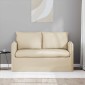 vidaXL Καναπές Κρεμ 136 x 82 x 85 εκ ύφασμα