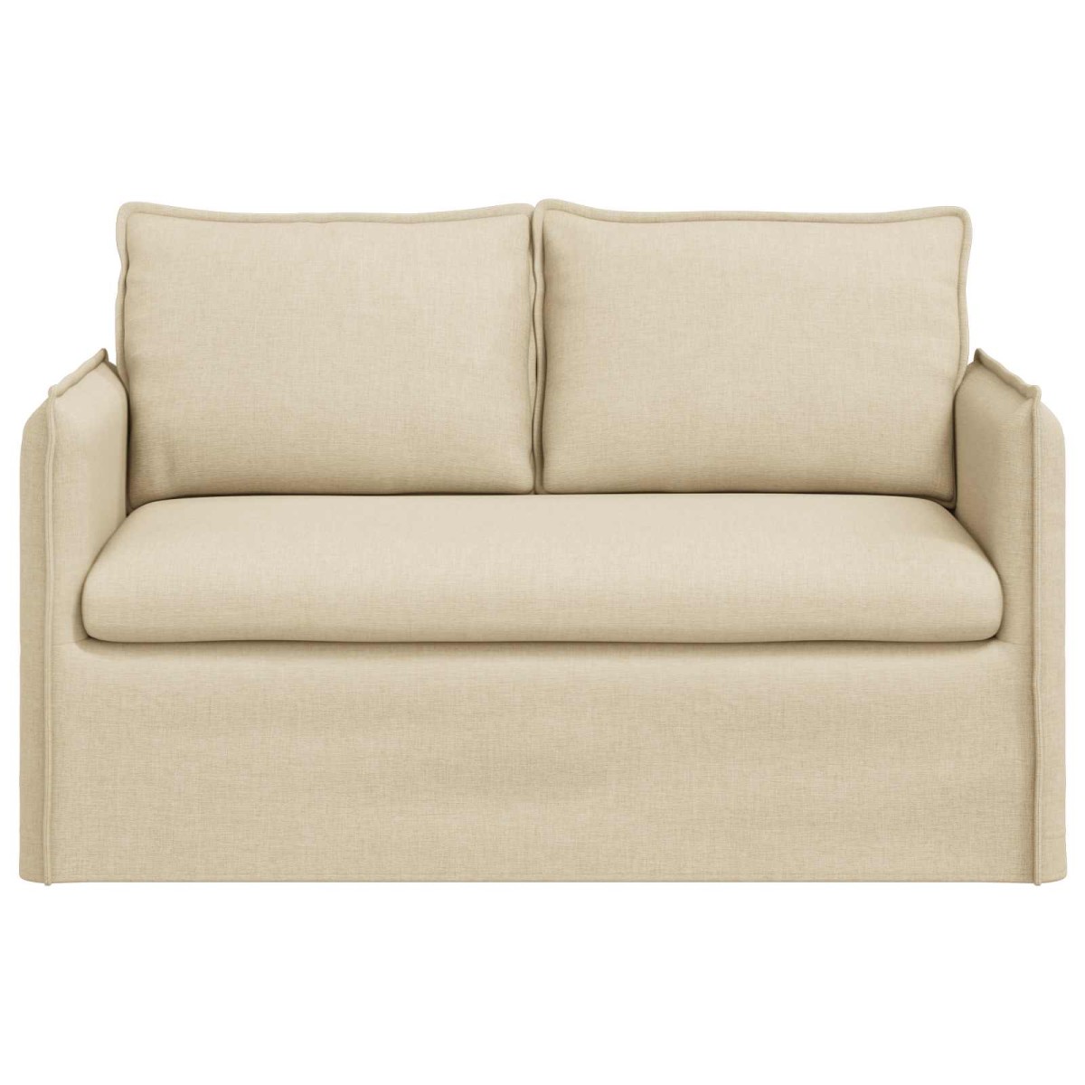 vidaXL Καναπές Κρεμ 136 x 82 x 85 εκ ύφασμα