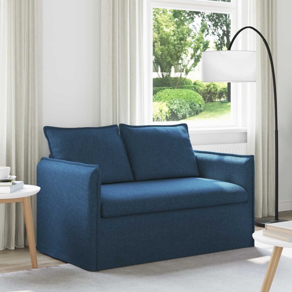 vidaXL Καναπές Μπλε 136 x 82 x 85 εκ ύφασμα
