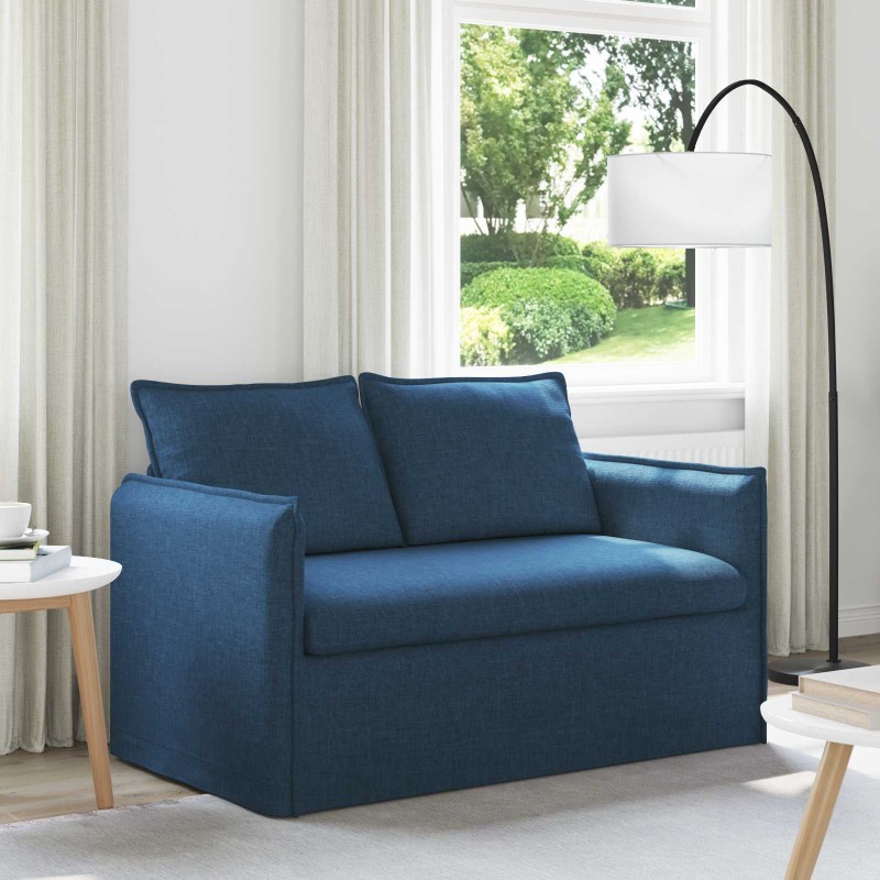 vidaXL Καναπές Μπλε 136 x 82 x 85 εκ ύφασμα