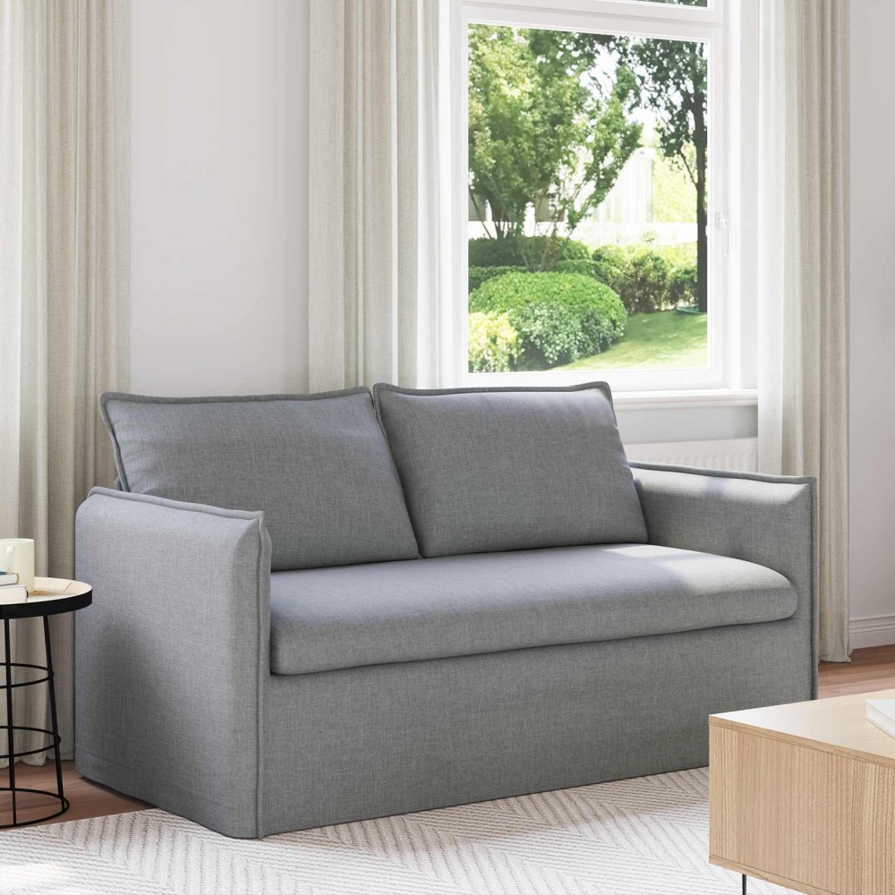 vidaXL Καναπές Ανοιχτό γκρι 156 x 82 x 85 εκ ύφασμα
