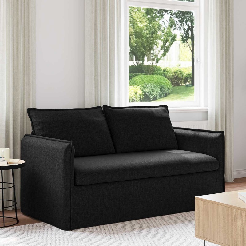 vidaXL Καναπές Μαύρο 156 x 82 x 85 εκ ύφασμα