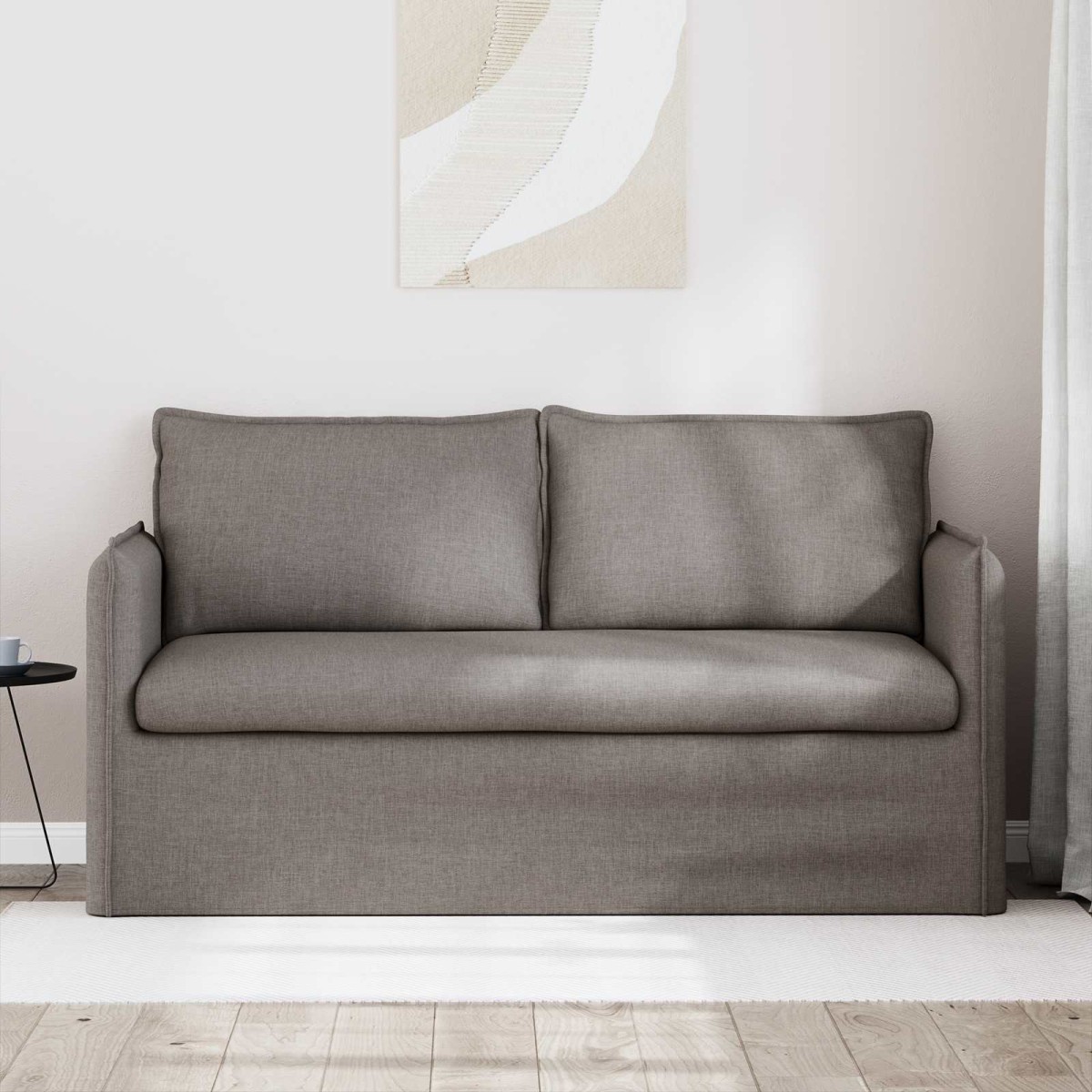 vidaXL Καναπές Taupe 156 x 82 x 85 εκ ύφασμα