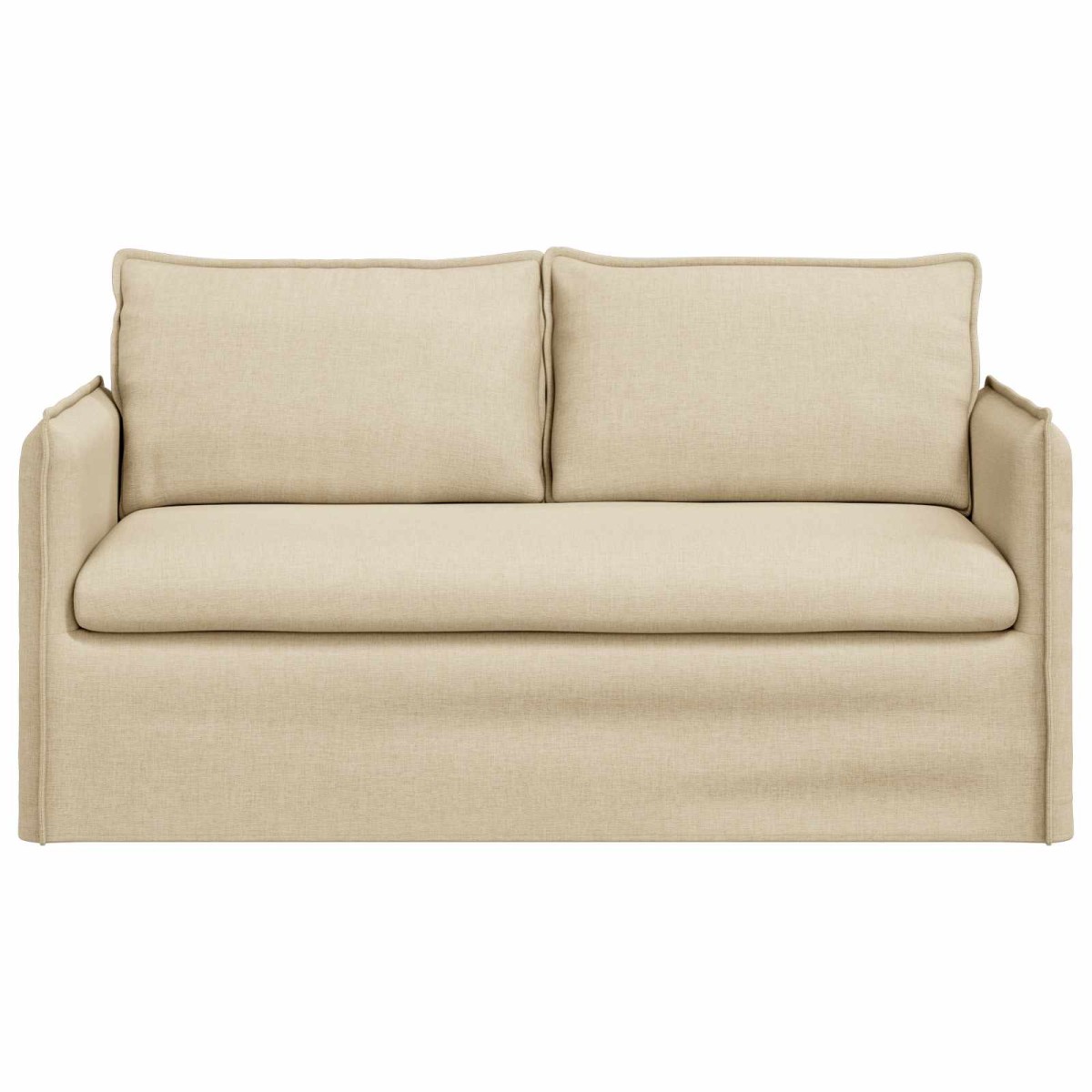 vidaXL Καναπές Κρεμ 156 x 82 x 85 εκ ύφασμα