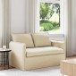 vidaXL Καναπές Κρεμ 156 x 82 x 85 εκ ύφασμα