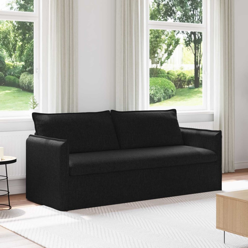 vidaXL Καναπές Μαύρο 196 x 82 x 85 εκ ύφασμα
