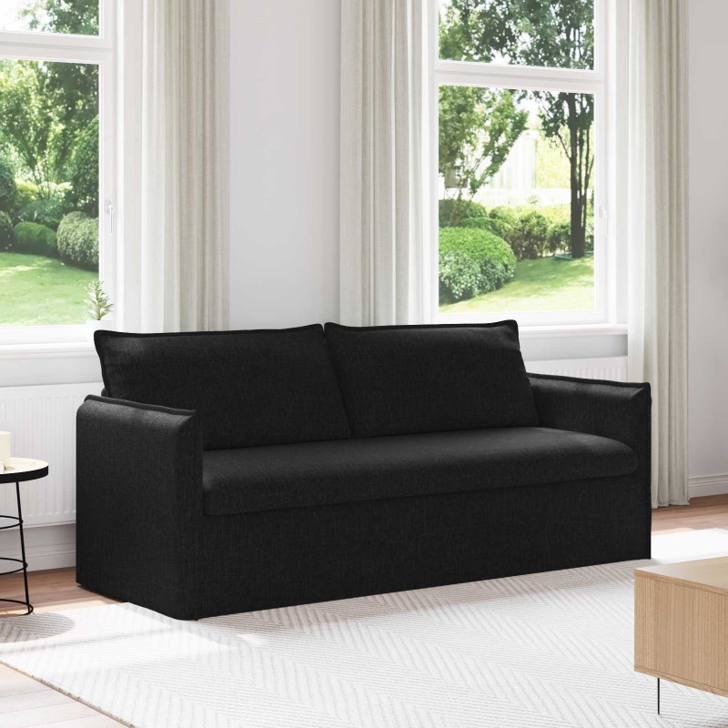 vidaXL Καναπές Μαύρο 196 x 82 x 85 εκ ύφασμα