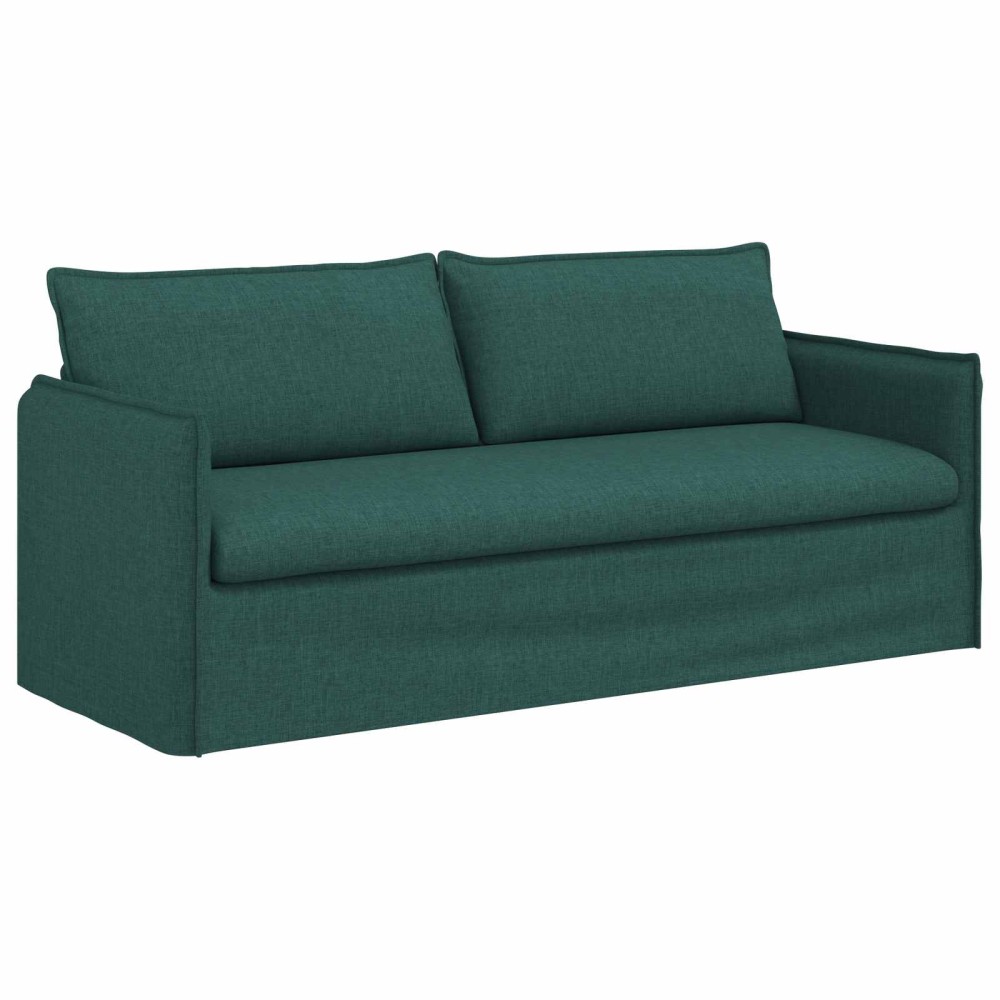 vidaXL Καναπές Σκούρο Πράσινο 196 x 82 x 85 εκ ύφασμα