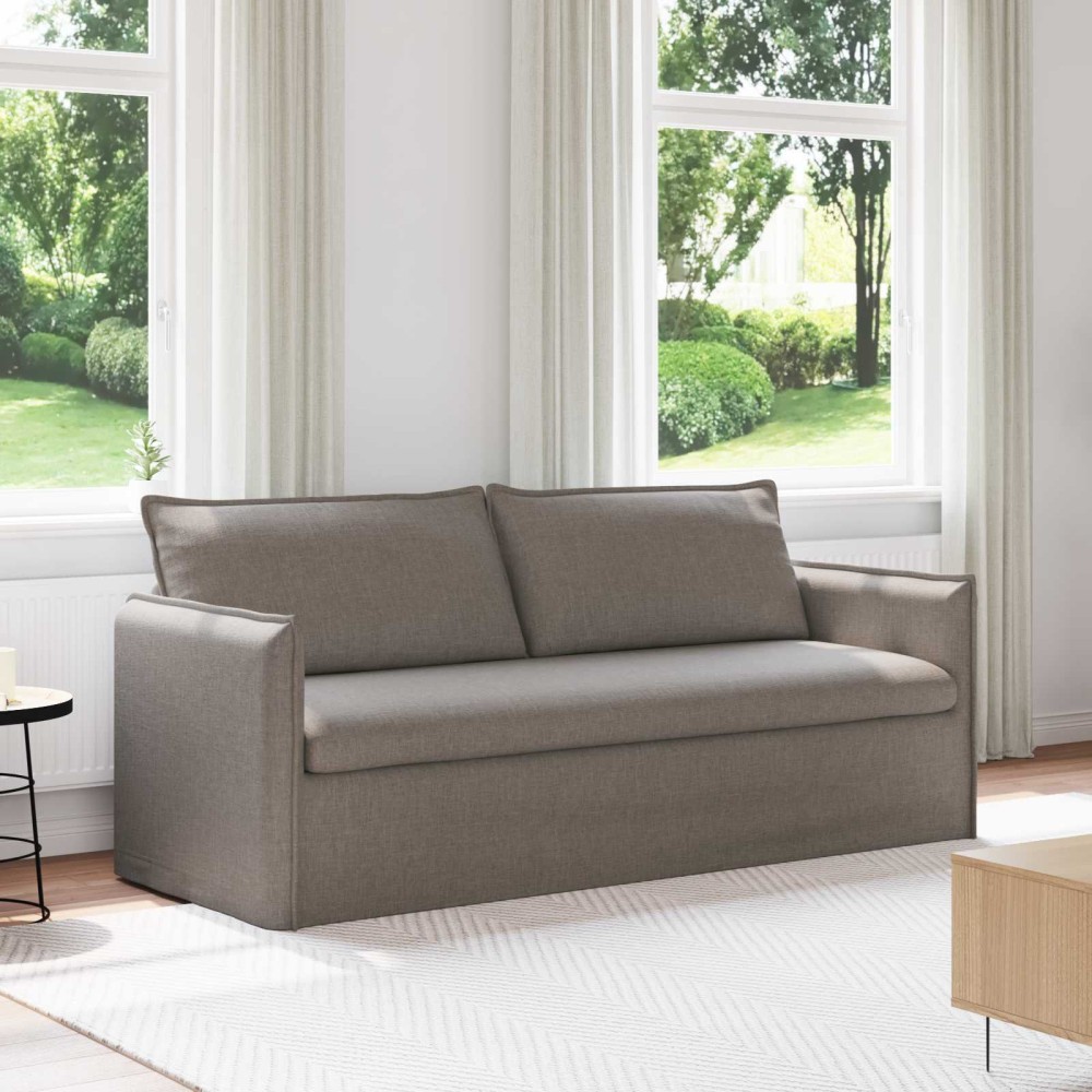 vidaXL Καναπές Taupe 196 x 82 x 85 εκ ύφασμα