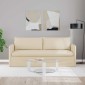 vidaXL Καναπές Κρεμ 196 x 82 x 85 εκ ύφασμα
