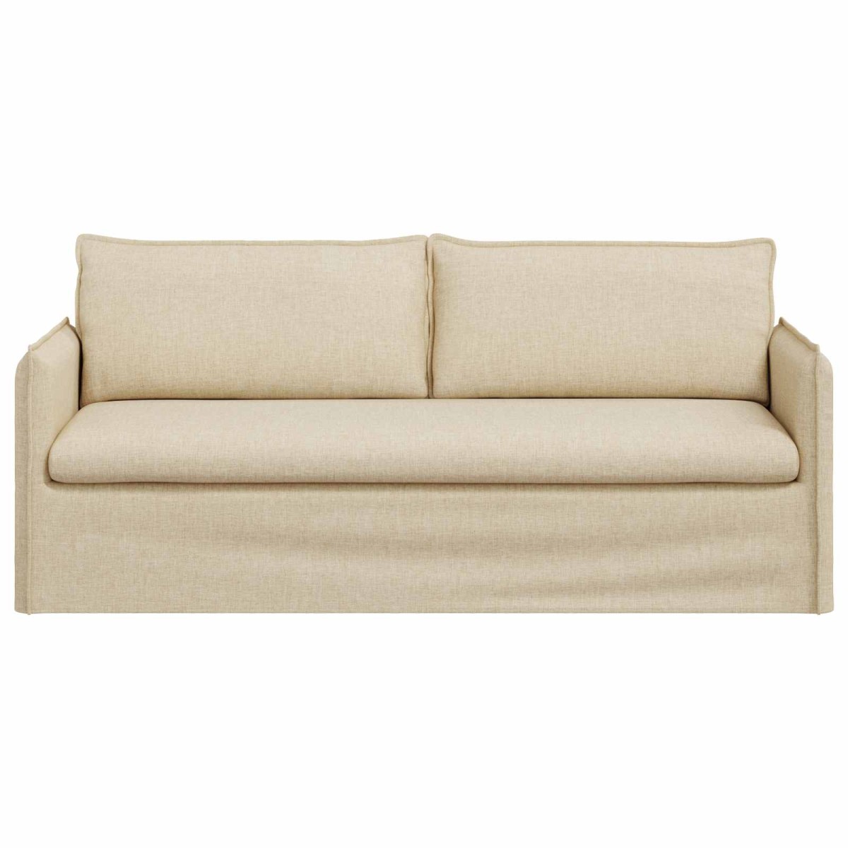 vidaXL Καναπές Κρεμ 196 x 82 x 85 εκ ύφασμα
