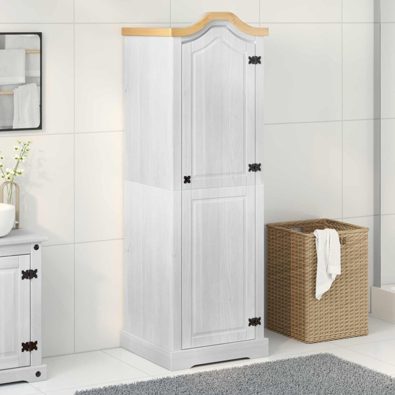 vidaXL Ντουλάπες Λευκό 55 x 52 x 170 εκ Στερεά ξυλεία πεύκου