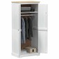 vidaXL Ντουλάπες Λευκό 76 x 50 x 170 εκ. Στερεά ξυλεία πεύκου