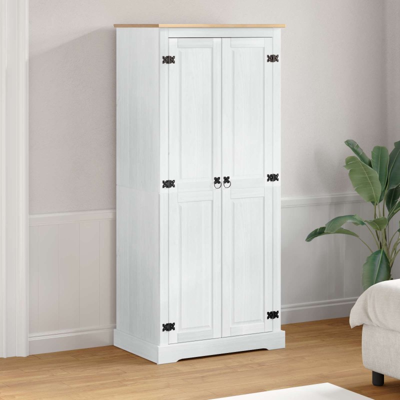 vidaXL Ντουλάπες Λευκό 76 x 50 x 170 εκ. Στερεά ξυλεία πεύκου