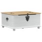 vidaXL storage box με ράφι Λευκό 90 x78 x 45 εκ Στερεά ξυλεία πεύκου