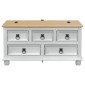 vidaXL storage box με ράφι Λευκό 90 x78 x 45 εκ Στερεά ξυλεία πεύκου