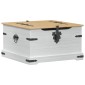 vidaXL storage box με ράφι Λευκό 78 x 78 x 45 εκ. Στερεά ξυλεία πεύκου