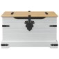 vidaXL storage box με ράφι Λευκό 78 x 78 x 45 εκ. Στερεά ξυλεία πεύκου