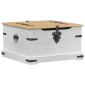 vidaXL storage box με ράφι Λευκό 78 x 78 x 45 εκ. Στερεά ξυλεία πεύκου