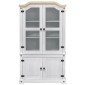 vidaXL Βιτρίνα Λευκό 103.5 x 42 x 180 εκ Στερεά ξυλεία πεύκου