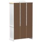 vidaXL Βιτρίνα Λευκό 103.5 x 42 x 180 εκ Στερεά ξυλεία πεύκου