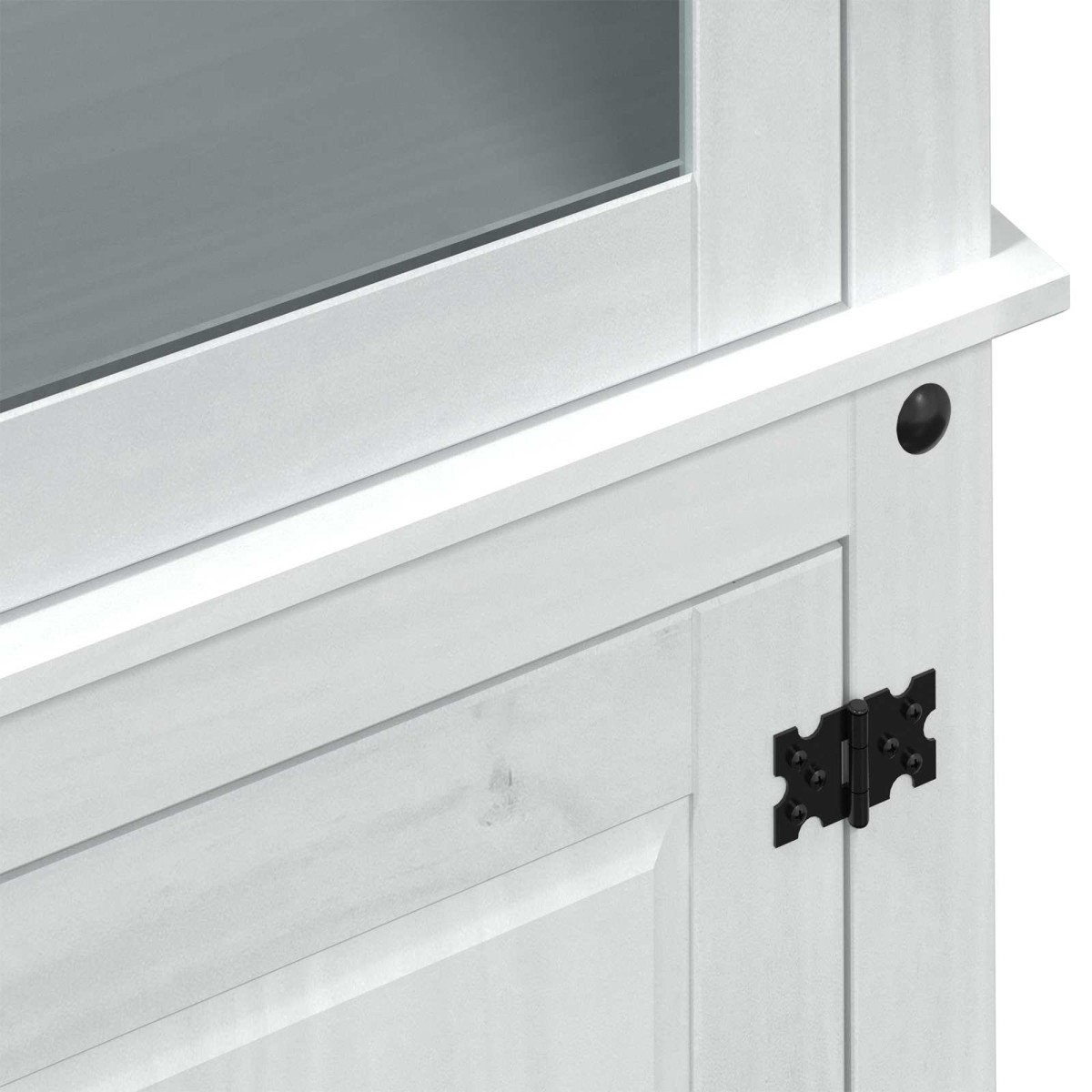 vidaXL Βιτρίνα Λευκό 103.5 x 42 x 180 εκ Στερεά ξυλεία πεύκου
