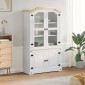 vidaXL Βιτρίνα Λευκό 103.5 x 42 x 180 εκ Στερεά ξυλεία πεύκου