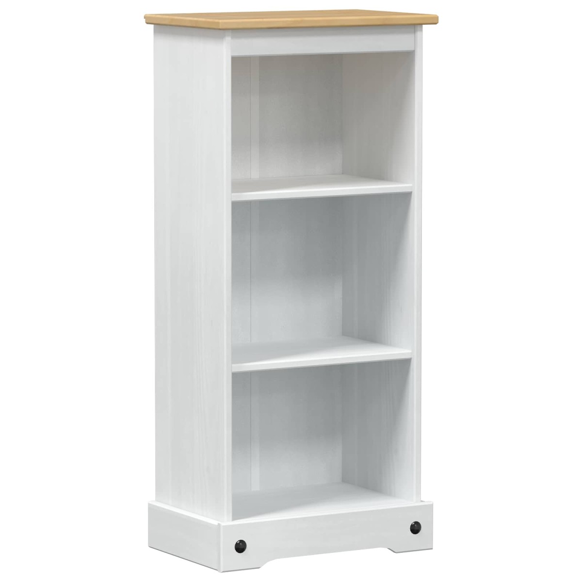 vidaXL Βιβλιοθήκη 46 x 29 x 100 εκ. Στερεά ξυλεία πεύκου Λευκό
