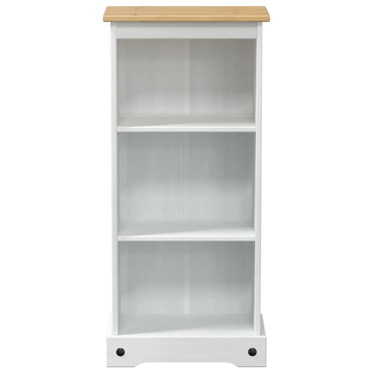 vidaXL Βιβλιοθήκη 46 x 29 x 100 εκ. Στερεά ξυλεία πεύκου Λευκό