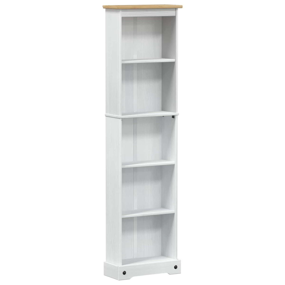 vidaXL Βιβλιοθήκη 46 x 20 x 170 εκ. Στερεά ξυλεία πεύκου Λευκό
