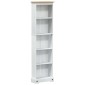 vidaXL Βιβλιοθήκη 46 x 20 x 170 εκ. Στερεά ξυλεία πεύκου Λευκό