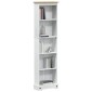 vidaXL Βιβλιοθήκη 46 x 20 x 170 εκ. Στερεά ξυλεία πεύκου Λευκό