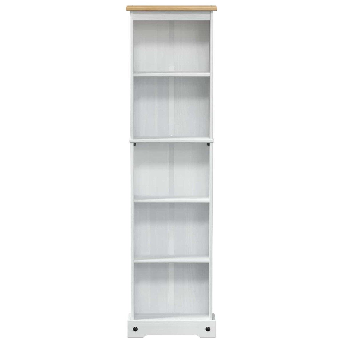 vidaXL Βιβλιοθήκη 46 x 20 x 170 εκ. Στερεά ξυλεία πεύκου Λευκό