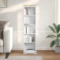 vidaXL Βιβλιοθήκη 46 x 20 x 170 εκ. Στερεά ξυλεία πεύκου Λευκό