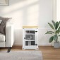 vidaXL Ηχοσύστημα ντουλάπι Λευκό 60 x 50 x 82 εκ Στερεά ξυλεία πεύκου