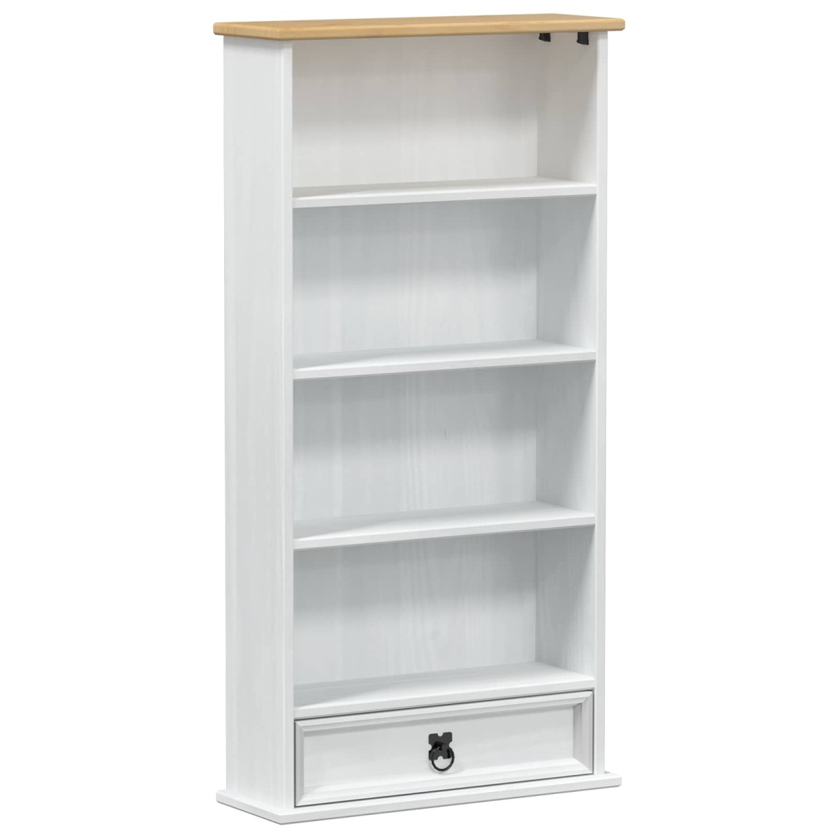 vidaXL Ντουλάπα CD Λευκό 52 x 17.5 x 103 εκ Στερεά ξυλεία πεύκου