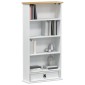 vidaXL Ντουλάπα CD Λευκό 52 x 17.5 x 103 εκ Στερεά ξυλεία πεύκου