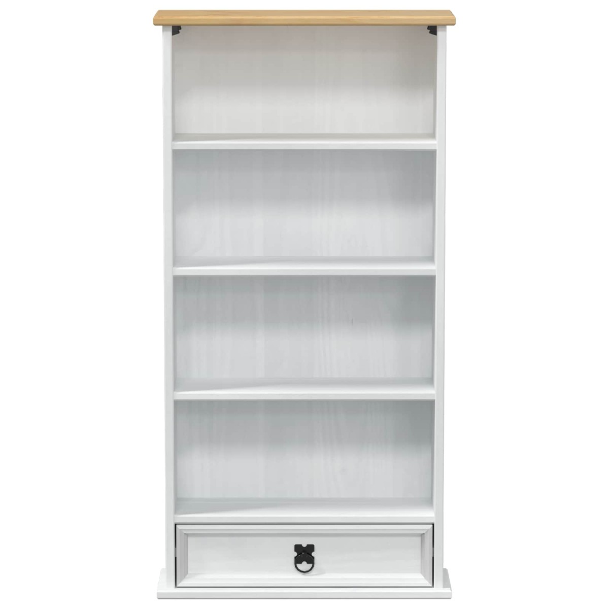 vidaXL Ντουλάπα CD Λευκό 52 x 17.5 x 103 εκ Στερεά ξυλεία πεύκου