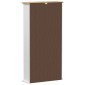 vidaXL Ντουλάπα CD Λευκό 52 x 17.5 x 103 εκ Στερεά ξυλεία πεύκου