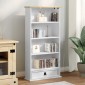 vidaXL Ντουλάπα CD Λευκό 52 x 17.5 x 103 εκ Στερεά ξυλεία πεύκου