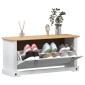 vidaXL Ντουλάπα Παπουτσιών με ράφι Corona Λευκό 99 x 32 x 49 εκ.