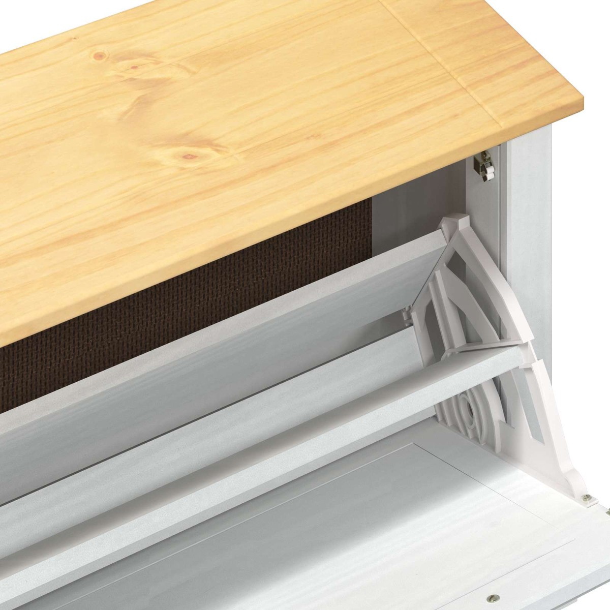 vidaXL Ντουλάπα Παπουτσιών με ράφι Corona Λευκό 99 x 32 x 49 εκ.