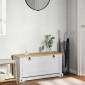 vidaXL Ντουλάπα Παπουτσιών με ράφι Corona Λευκό 99 x 32 x 49 εκ.