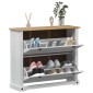 vidaXL Ντουλάπα Παπουτσιών με ράφι Corona Λευκό 99 x 32 x 85 εκ.