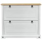 vidaXL Ντουλάπα Παπουτσιών με ράφι Corona Λευκό 99 x 32 x 85 εκ.