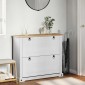 vidaXL Ντουλάπα Παπουτσιών με ράφι Corona Λευκό 99 x 32 x 85 εκ.